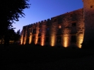 LED color changing wall of the Castello del Meleto  in Tuscany